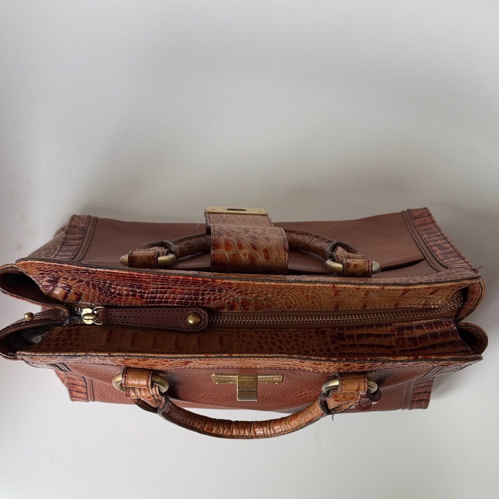 Brahmin Brown Crocodile-Embossed Handbag - Picture 11 of 15